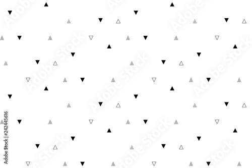 Triangles and pyramids seamless pattern. Abstract geometric repeat. © o_a