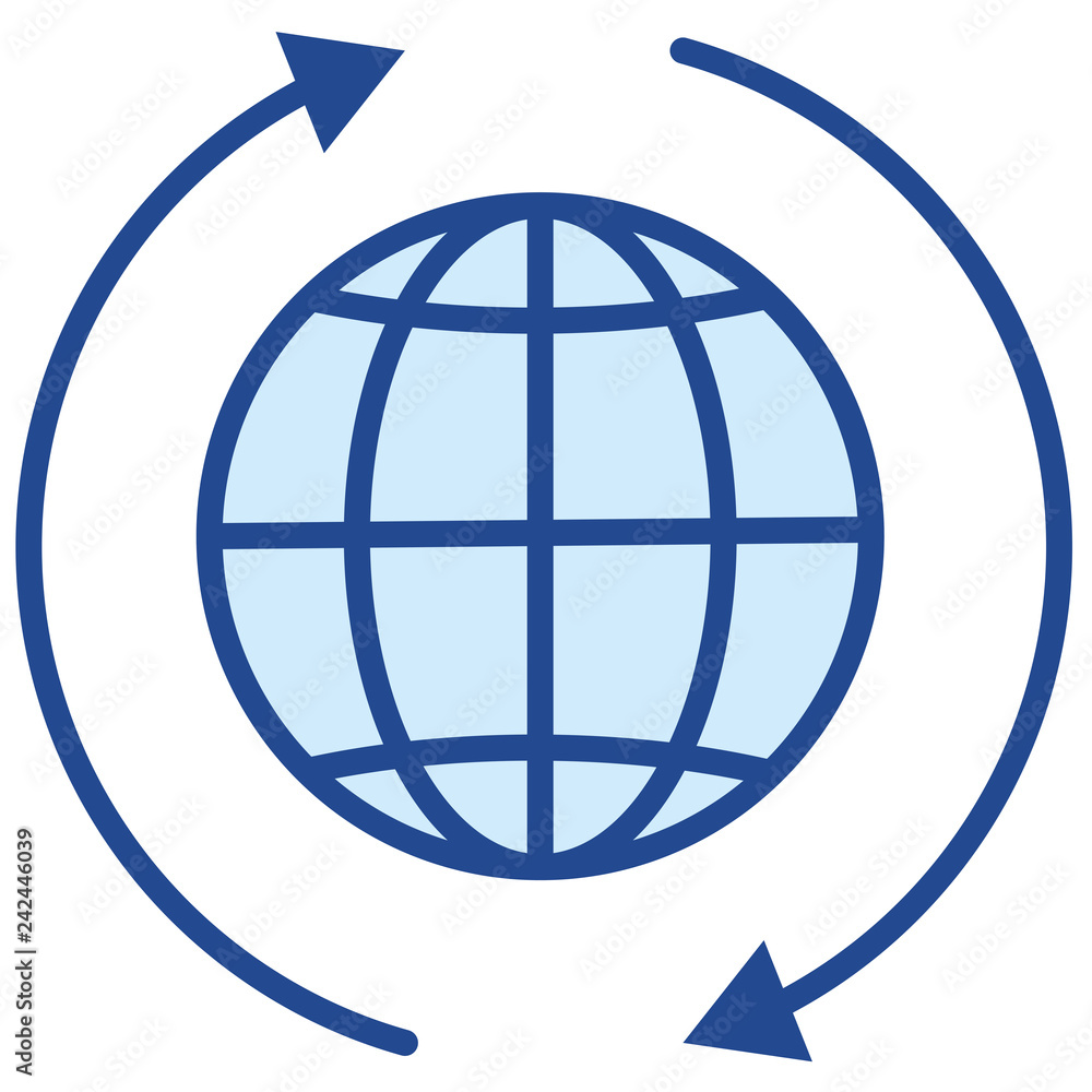 Globalisierung / Vernetzung Vector Icon Illustration Globalisierung / Vernetzung Vector Icon Illustration