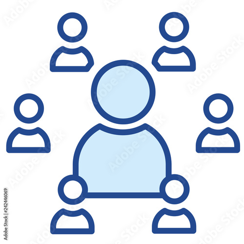 Vernetzung / Netzwerk Social Media Vector Icon Illustration
