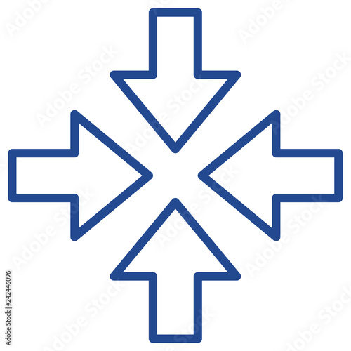 Zusammenlaufende Pfeile / Fokus Vector Icon Illustration