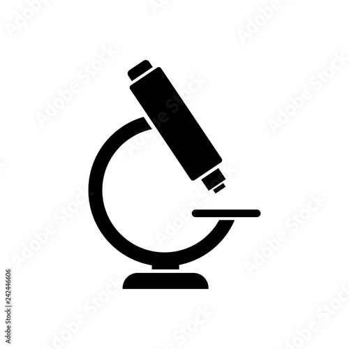 microscope icon. Logo for lab. Medical laboratory