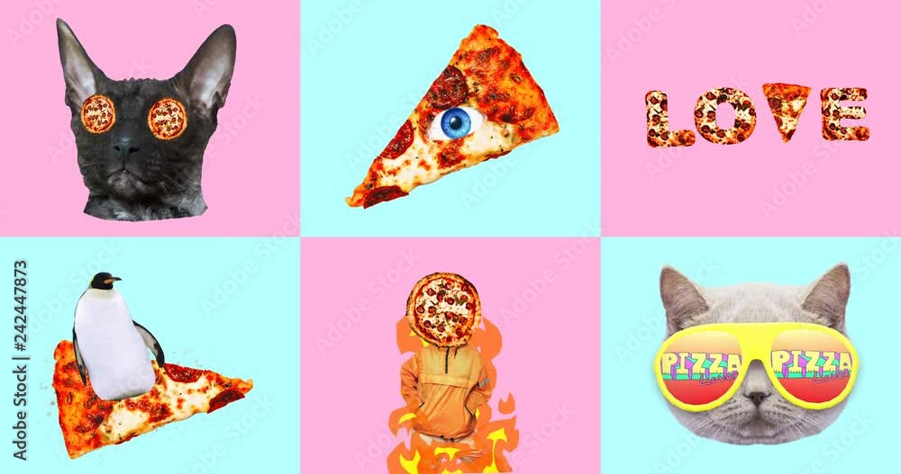 Minimal animation art. Gif Set Pizza Lover. Pizza Mood. Use for funny gifs Minimal animation art. Gif Set Pizza Lover. Pizza Mood. Use for funny gifs