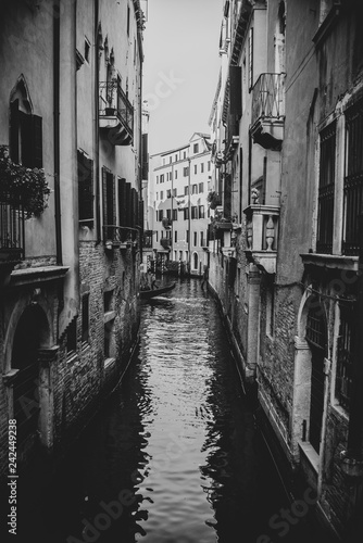 Fotografia Venice Italy in black and white, vintage concept