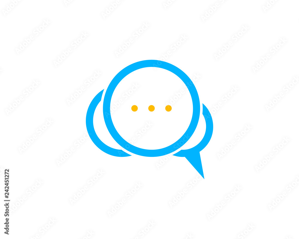 Cloud chat logo Cloud chat logo