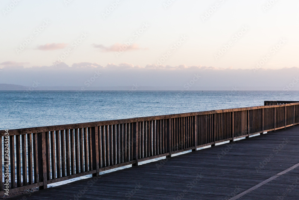 Wooden pier in Normandy Wooden pier in Normandy