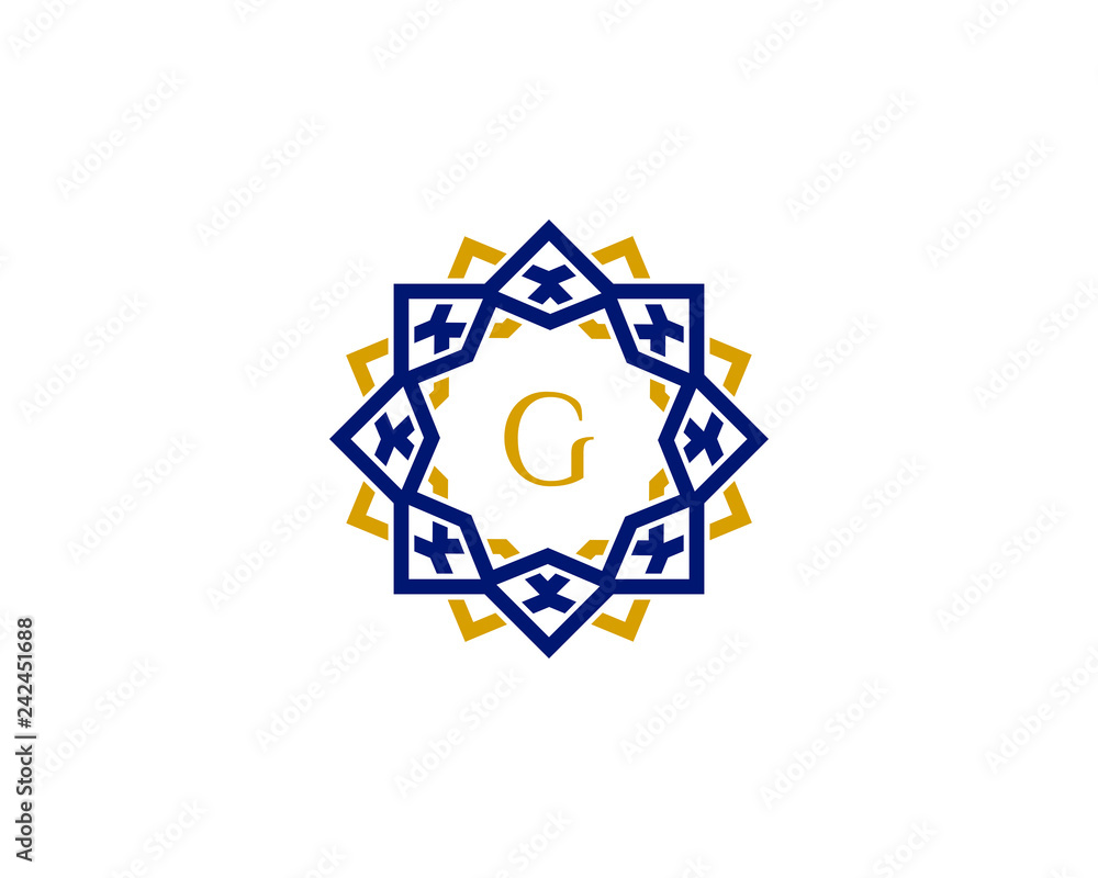 G initial letter logo with luxury ornament G initial letter logo with luxury ornament