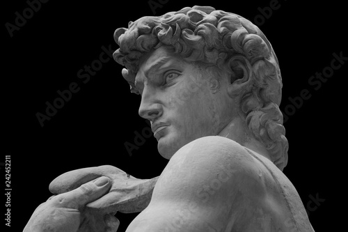 The statue of David by italian artist Michelangelo photo