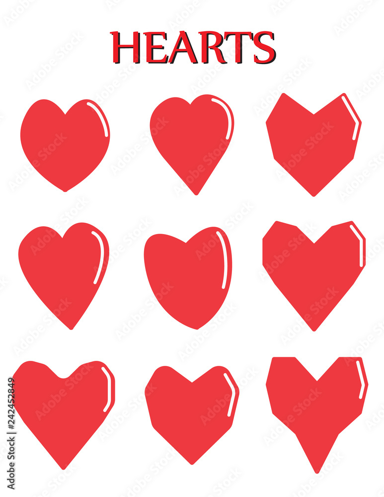 Heart shape. Heart vector. Hand drawn icon. Trendy heart isolated on white background. Heart shape. Heart vector. Hand drawn icon. Trendy heart isolated on white background.