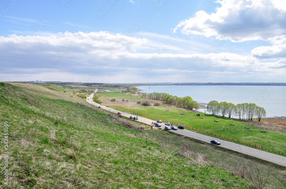 The shore of lake Pleshcheyevo in early spring The shore of lake Pleshcheyevo in early spring