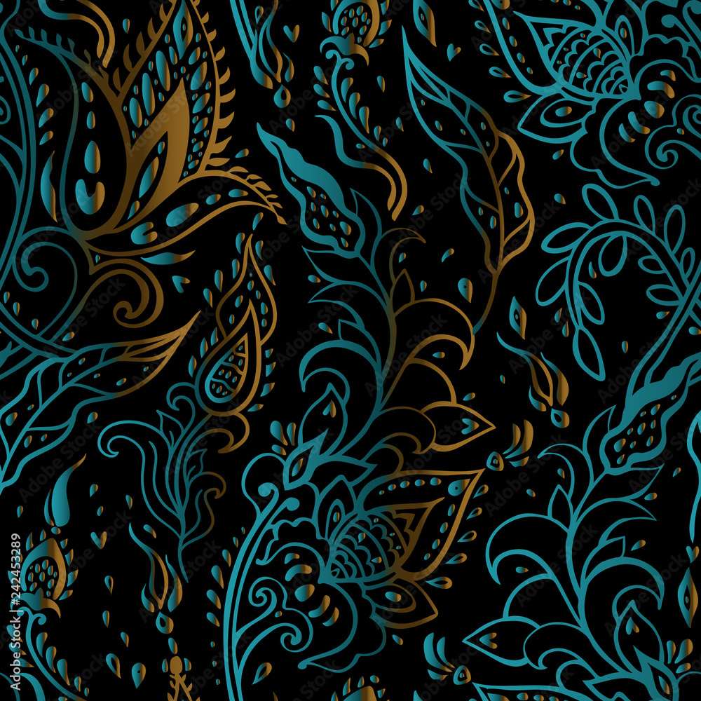 Paisley Hand Drawn pattern. Beautiful seamless background. Elegant vintage Pattern Paisley Hand Drawn pattern. Beautiful seamless background. Elegant vintage Pattern