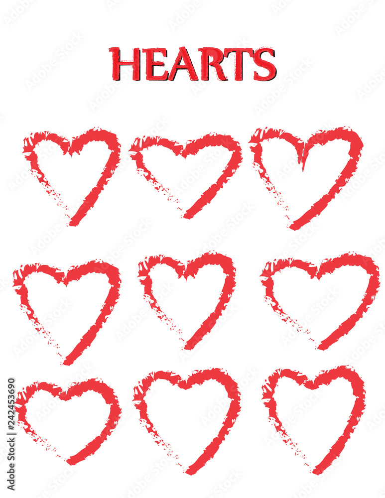 Heart shape. Heart vector. Hand drawn icon. Trendy heart isolated on white background.