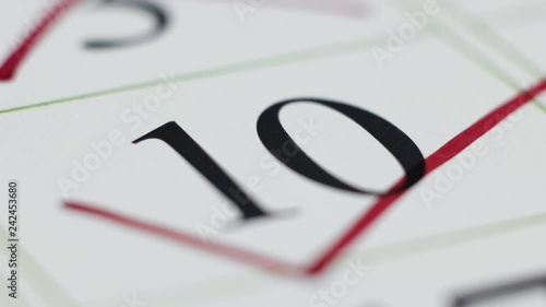 Wallpaper Mural Marked in the calendar, the tenth number, significant date close up Torontodigital.ca