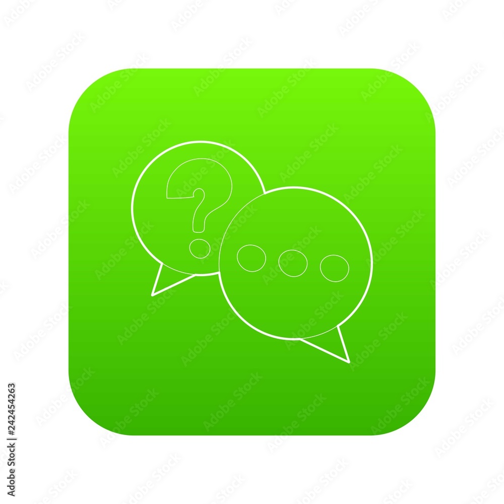 Talk icon green vector isolated on white background Talk icon green vector isolated on white background