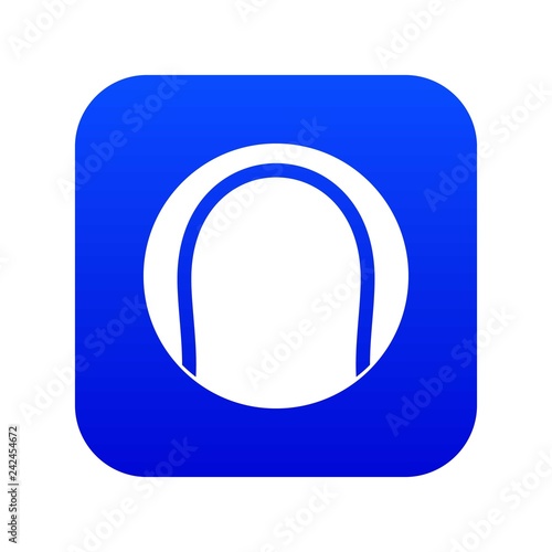 Black and white tennis ball icon digital blue for any design isolated on white vector illustration