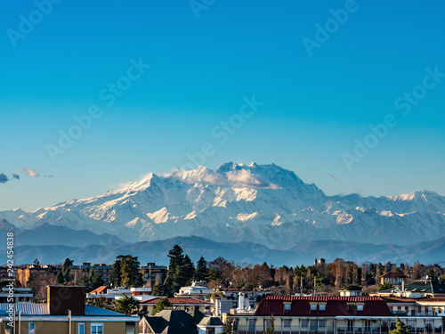 Monte Rosa seen from Gallarate
