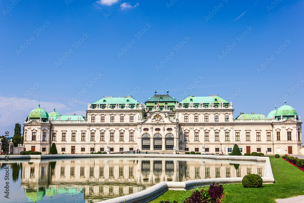 Belvedere Palace full view, Vienna, no people