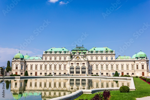 Belvedere Palace full view, Vienna, no people