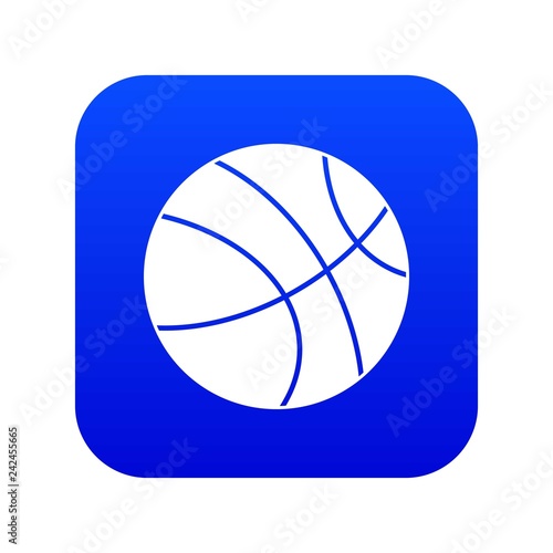 Basketball ball icon digital blue for any design isolated on white vector illustration