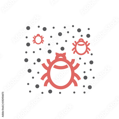 Mite line icon. Vector sign for web graphic.