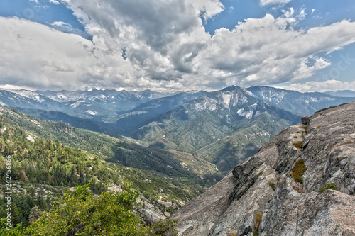 View from Moro Rock in Sequoia National Park over the Sierra Nevada