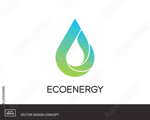 Water Drop emblem. Modern logo template.