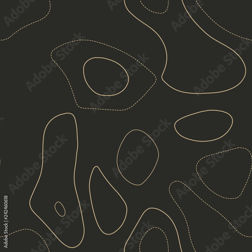 Topographic map background. Admirable topography map. Seamless design. Alive tileable isolines pattern, vector illustration.