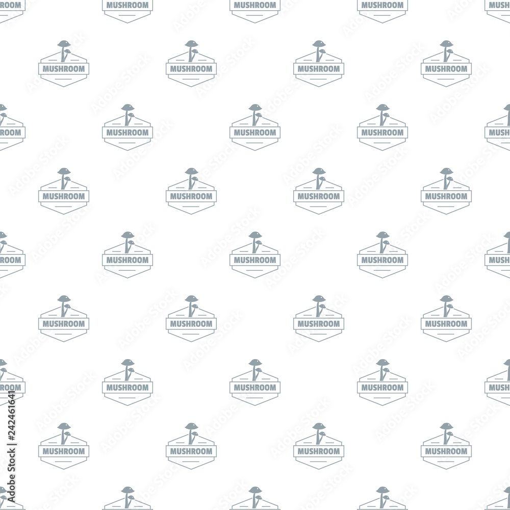 Mushroom nature pattern vector seamless repeat for any web design