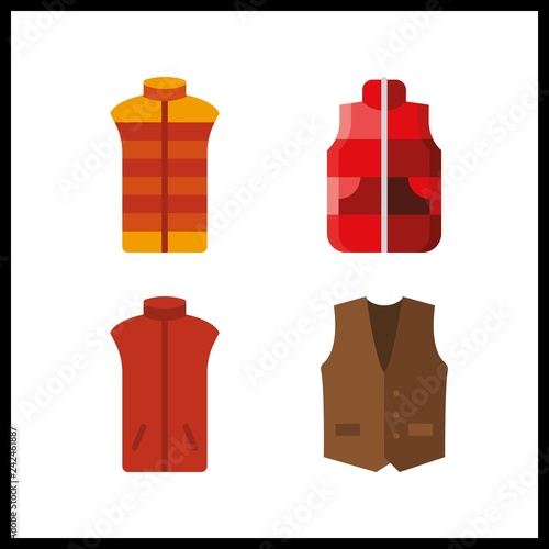 4 bulletproof icon. Vector illustration bulletproof set. vest icons for bulletproof works