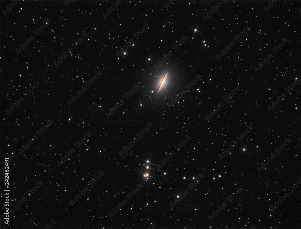 Sombrero Galaxy (M104) in constellation Virgo is spiral galaxy located approx 30 million light years from Earth Sombrero Galaxy (M104) in constellation Virgo is spiral galaxy located approx 30 million light years from Earth