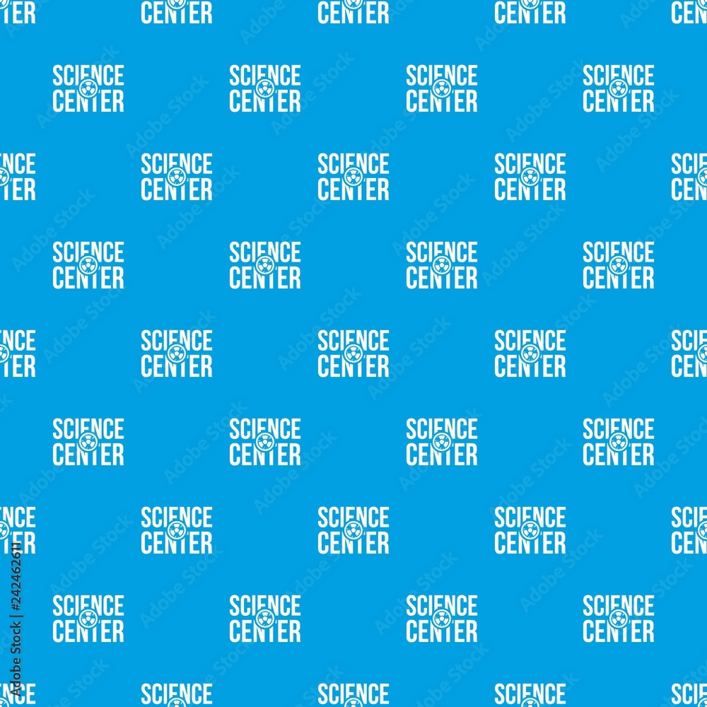 Education center pattern vector seamless blue repeat for any use