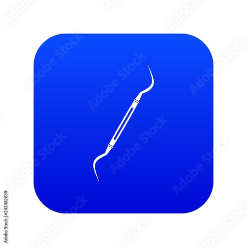 Dental instrument, probe icon digital blue for any design isolated on white vector illustration