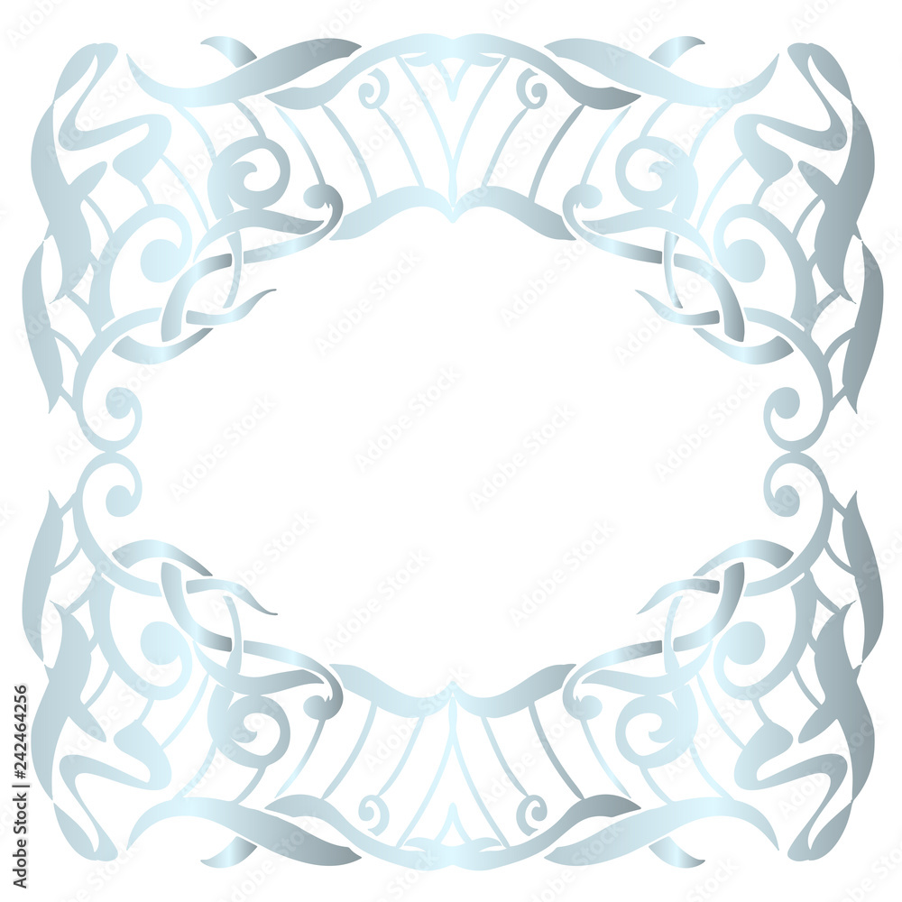 Art Nouveau decorative pearl gradient square frame with text place Art Nouveau decorative pearl gradient square frame with text place