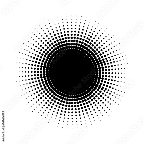 Abstract halftone dots elem...