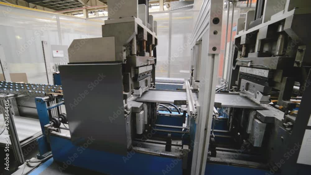 Roller forming machine. The interior of the plant producing a metal profile. Roller forming machine. The interior of the plant producing a metal profile.