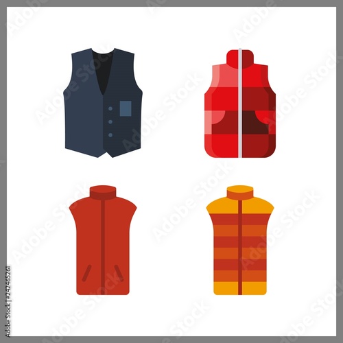 4 bulletproof icon. Vector illustration bulletproof set. vest icons for bulletproof works