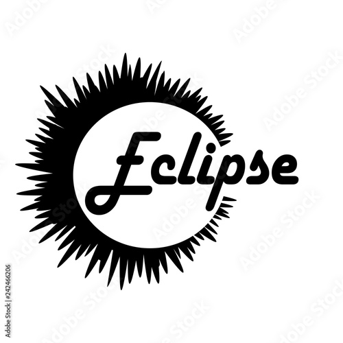 Vector Editable Background. Total eclipse of the sun. Eps10