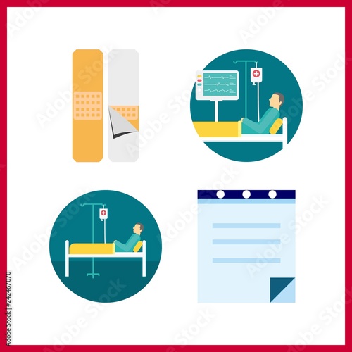 4 consultation icon. Vector illustration consultation set. patient and prescription icons for consultation works