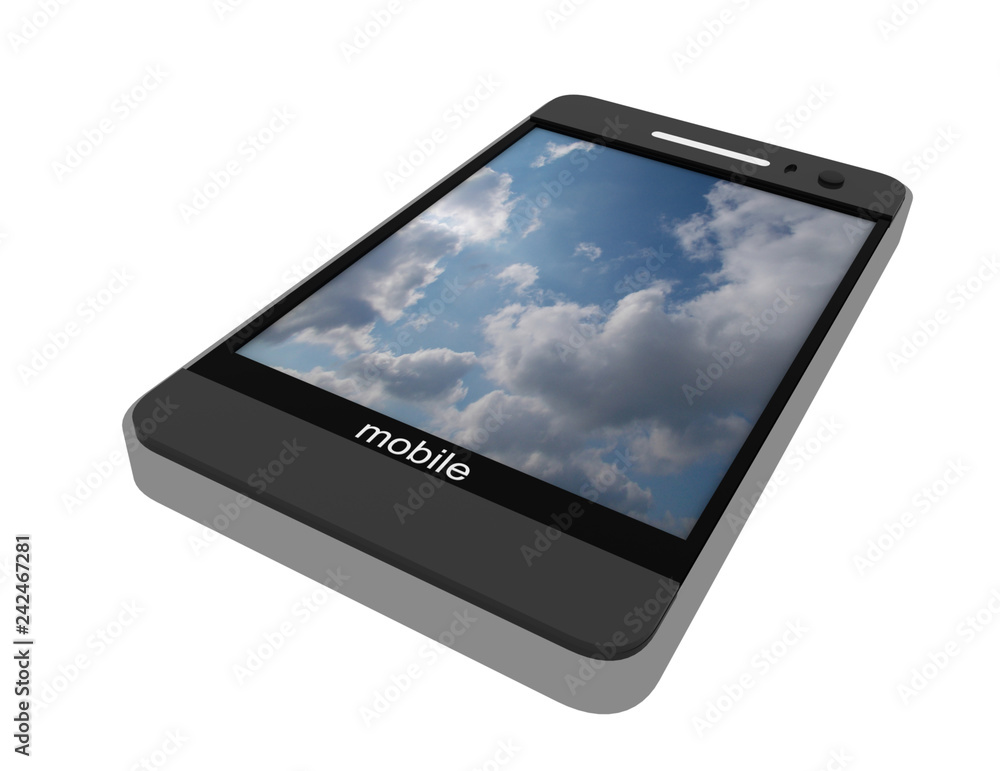 Modern mobile phones with touchscreen Modern mobile phones with touchscreen
