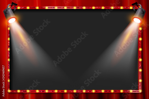 A spotlight theatre stage