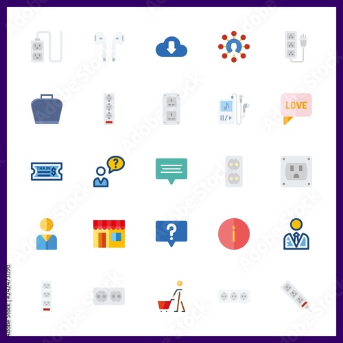 25 smartphone icon. Vector illustration smartphone set. chat and info icons for smartphone works