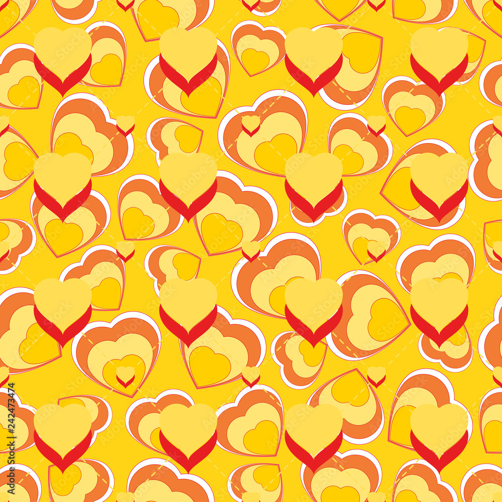 Seamless repeating hearts background