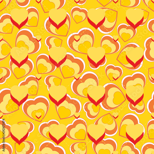 Seamless repeating hearts background