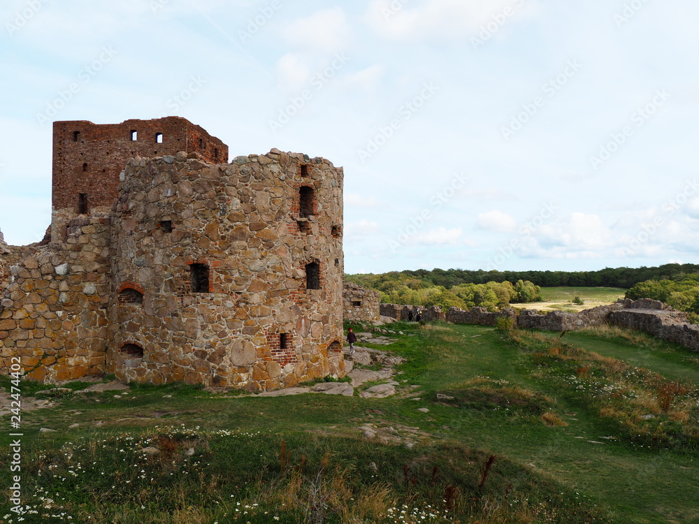 Hammershus castle ruins on Bornholm, Denmark