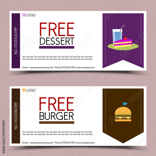 free dessert and burger coupon