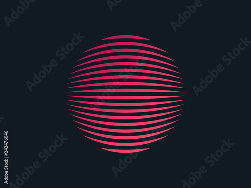 Linear round ball vector illustration