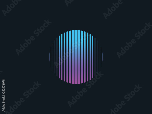 Linear round ball vector illustration