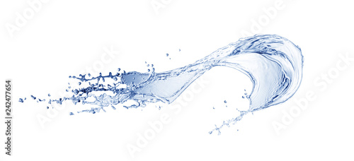 water splash isolated on white background,beautiful splashes a clean water 