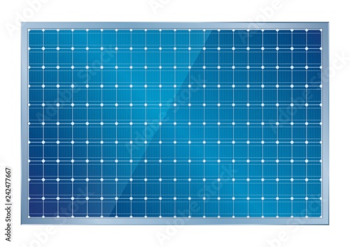 Solar Cell vector art illustration, isolate on white