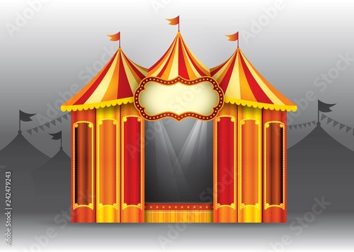 Circus Tent, Carnival Circus Vector