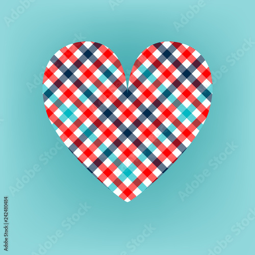 Tartan red blue white check...